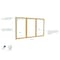 Ghent Enclosed Whiteboard, 3 Door, Por/Mag, Oak Frame, 4 ft H x 8 ft W, White PW34896M-M1 - alternate 2